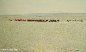 Mongolian Artist Narangerel Tsendsuren  Цэндсүрэнгийн Нарангэрэл, Zuraach, Uran buteelch, Bagsh