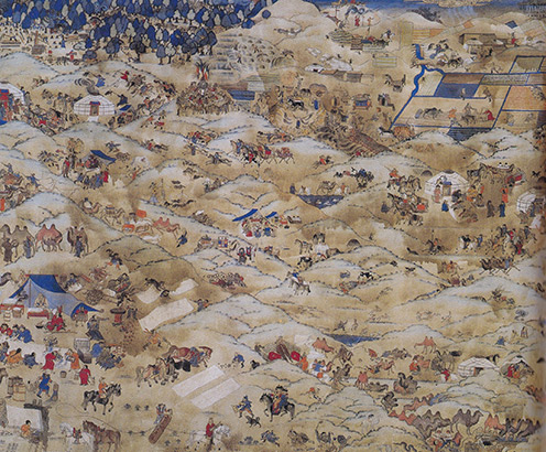 "Монголын нэг өдөр: Намар" 1905-1913 он. Даавуу, шороон будаг.  138 см x 177 см