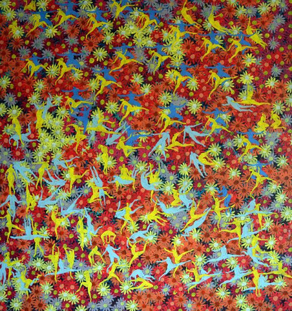 Dancing, acryl on canvas, 150 x 160 cm, Otgo art www.mongolian-art.de