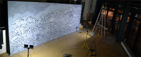 work in progress: Antarctic Panorama Penguins 300x900cm by OTGO