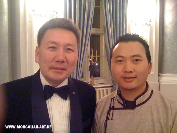 Luvsanvandan Bold, Member of the State Great Khural (Parliament) of Mongolia and OTGO art, Bellevue Palace Berlin