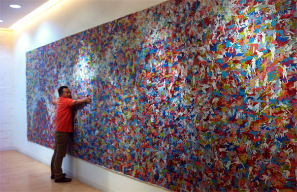 "HUN" painting 660 x 217 cm, acryl on canvas, 2010 - 2012 OTGO