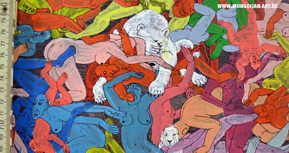 "HUN" painting 660 x 217 cm, acryl on canvas, 2010 - 2012 OTGO in Berlin