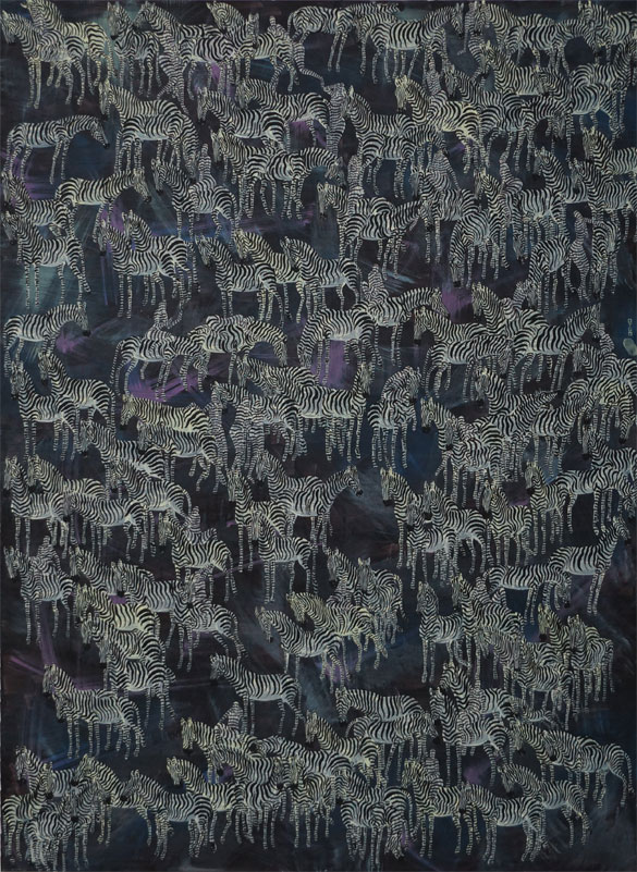Zebra -1 by OTGO 2015, acryl on canvas 140 x 110 cm