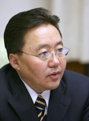 President of Mongolia Tsakhiagijn Elbegdorj, Präsident der Mongolei