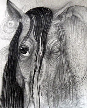 Hurug by OTGO 2005, pencil on paper 30 x 24 cm