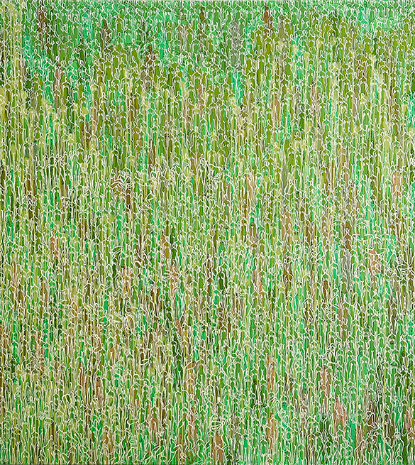 OtGOgreen by OtGO 2014-2018, acryl on canvas 160 x 150 cm