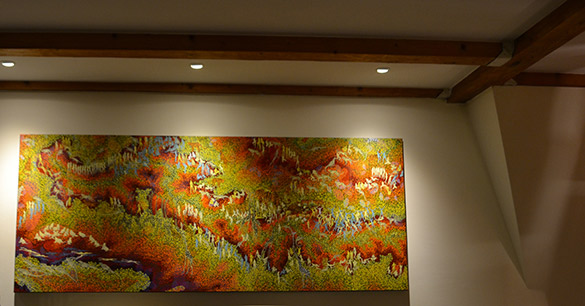 BAR–KHAAN by OTGO 2019, acryl on canvas 100 x 250 cm