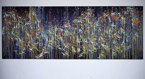 Jinguidel (ZURAG 200711) by OTGO 2018-2020, acryl on canvas 150 x 400 cm