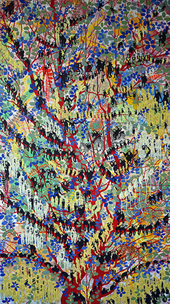 The World Beyond -9 by OTGO 2021-2022, acryl on canvas, 175 x 100 cm