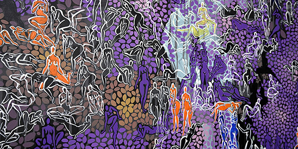 The World Beyond -3 by OTGO 2021-2022, acrylic on canvas 150 x 100 cm