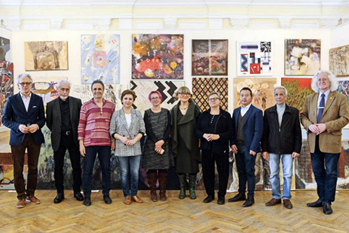 Tudor Zbrnea (Artist, General Director of National Art Museum of Moldova and Curator of the Biennial), Ghenadie Jaloba (Artist, Vice Chairman, Union of Artists from Moldova), Simion Zamșa (Artist, docent in fine arts, State Pedagogical University ‘‘Ion Creanga’), Svetlana Pociumban (Chief of Cultural Heritage at the Ministry of Education, Culture and Research, Republic of Moldova), Dr. Maria Bilașevschi (Art critic, chief of Cultural Program Bureau, Cultural Center „Mihai Ursachi“, Iași, Romania), Dr. Hb. Tudor Stavilă (Director of the Art museum adjacent to the Museum Compound “Moldova” Iași, Romania), Ewa Miazek (Artist, president of association of Art Campaign, Poland), OTGO Otgonbayar Ershuu (Artist, Chief Curator and External Affairs of the Mongolian National Art Gallery), Dr. Hb. Tudor Stavilă (Art critic and historian, Institute of Cultural Heritage, The Ministry of Education, Culture and Research and Chairman of Jury) and Dr. Procopțov Vladimir (General Director at the National Museum of Art, Belarus).