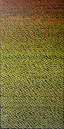 88888888 - 5 by OtGO 2025-2026, consists of 8 equal-sized single paintings, acryl on canvas, 200 x 800 cm. each measuring 200 x 100 cm